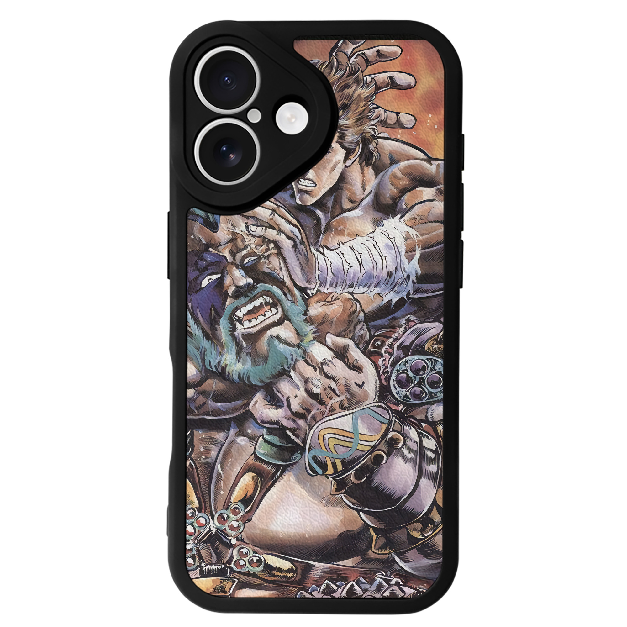 （画像用） 北斗の拳 Fist of the North Star 【iPhone 16シリーズ対応】シリコンスマホケース（レザー調） 材質：シリコン